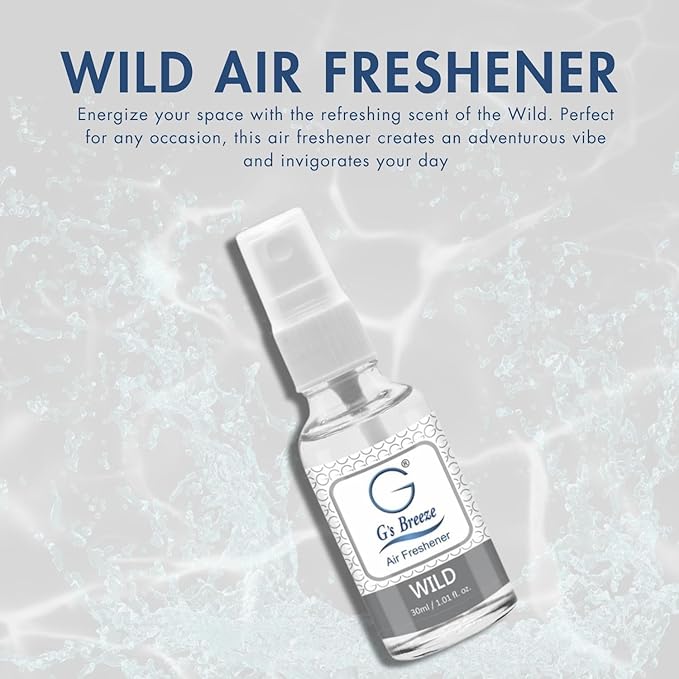 G's Breeze Wild Air Freshener – Invigorating Nature Inspired Aroma – Energizing & Refreshing Scent – Floral, Crisp & Bold Fragrance for Home, Car & Office – Ideal for Any Space or Occasion