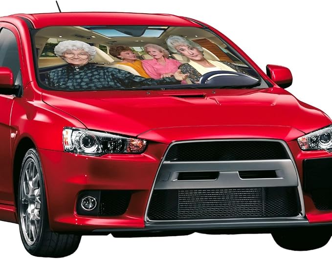 Funny Foldable Windshield Sun Shade for Car Sunshade for Car Windshield Covers Blocks Uv Rays Automotive Interior Sun Protection Universal Fit 51 X 27.5 in Keep Your Vehicle Cool