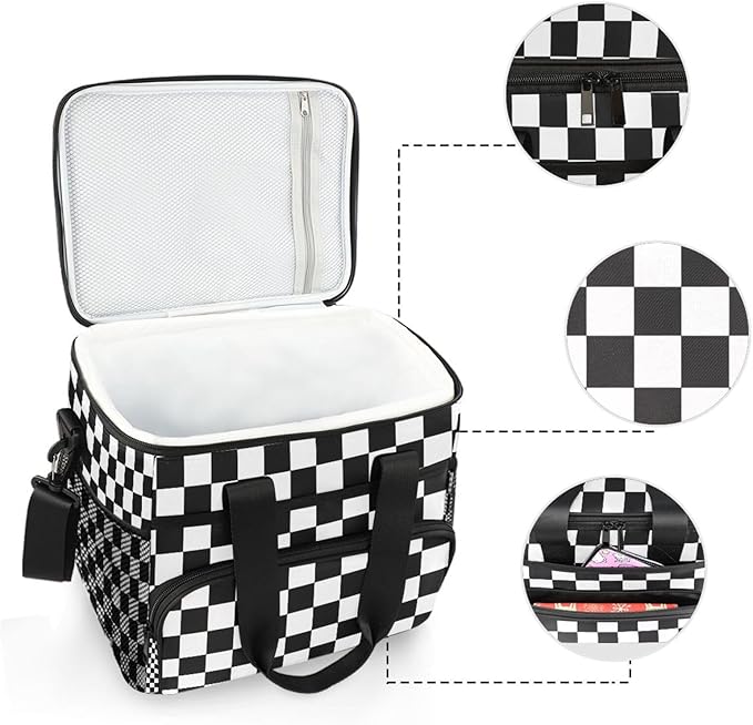 Cooler Bag Insulated Picnic Bag Large Lunch Box Reusable Tote Bag Soft Sided Portable Beach Cooler Grocery Camping