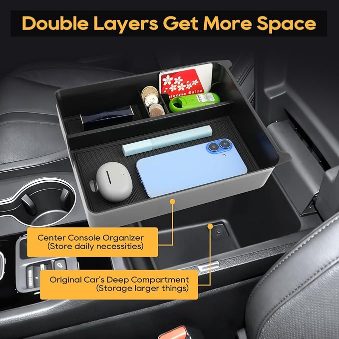 LFOTPP 2026 Passport Center Console Organizer for 2026 Honda Passport Accessories ABS Plastic Armrest Console Glove Tray Compatible with 2026 Honda Passport RTL/TrailSport/TrailSport Elite