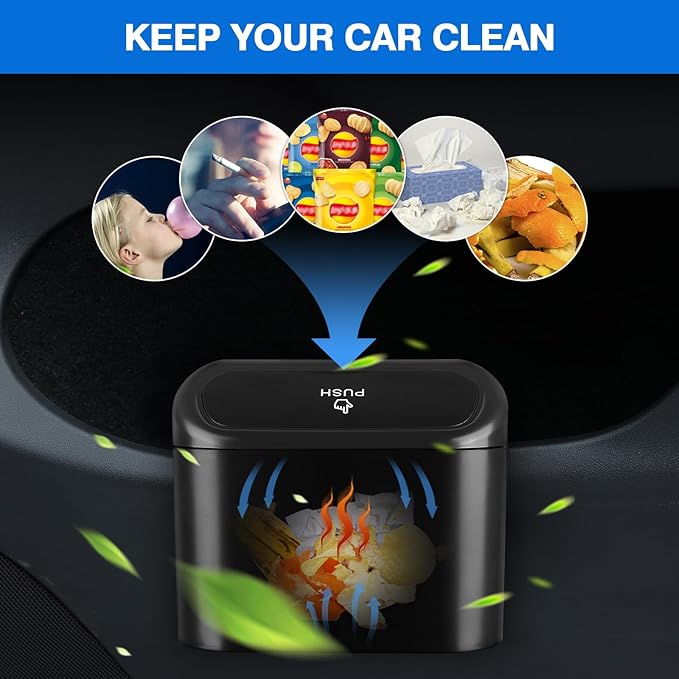 Canvcle Car Door Side Storage Box and Trash Can for Honda CR-V 2023-Present, 4 Compartments, Black, Matte, Scratchproof, 9L Capacity, 50 lbs Max Weight, Easy Install