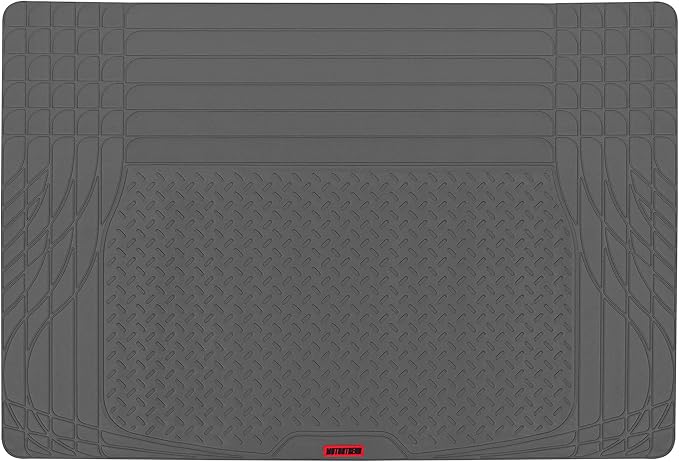 Motor Trend FlexTough™ Contour Heavy Duty Rubber Car Floor Mats with Cargo Liner - All Weather Full Set Front & Rear Floor Mats fits Most Cars Truck SUV, Automotive Floor Mat