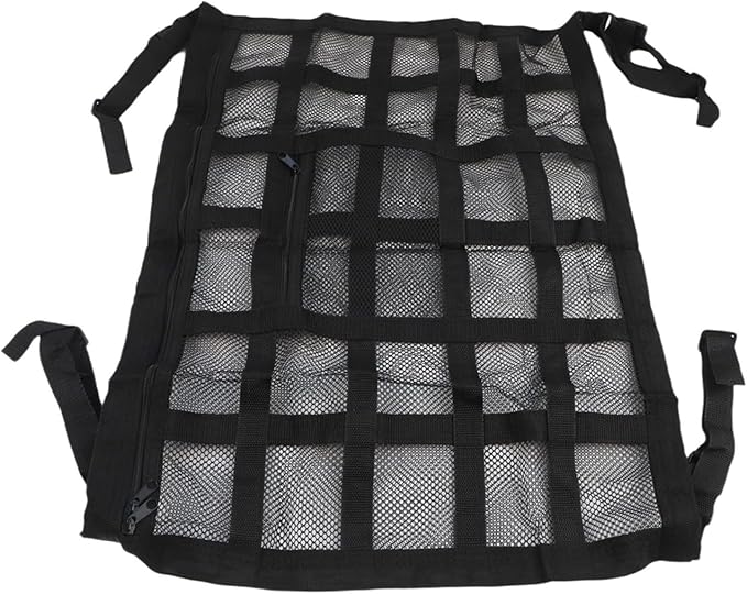 Large Capacity Car Ceiling Mesh Roof Storage Bag Breathable Luggage Net For SUVs Vans Trucks And Cars (70x50cm)
