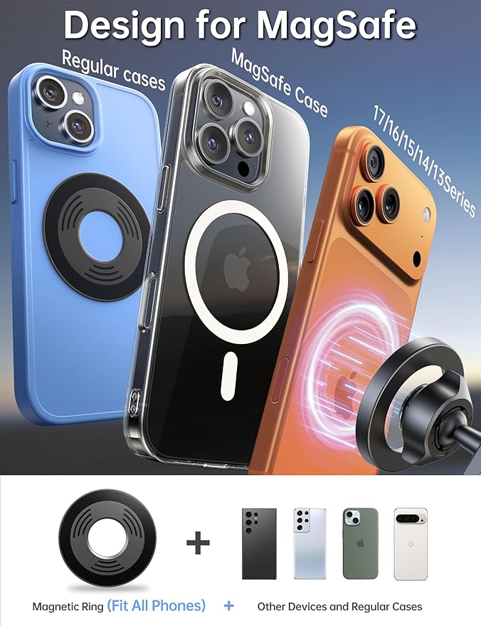 Magnetic Golf Cart Phone Holder for MagSafe Gym Mount【Strong Magnets】Magnetic Phone Holder for Golf Cart Phone Mount for iPhone 17 16 15 Fits EZGO Club Car Yamaha Icon Golf Accessories For Mothers Day