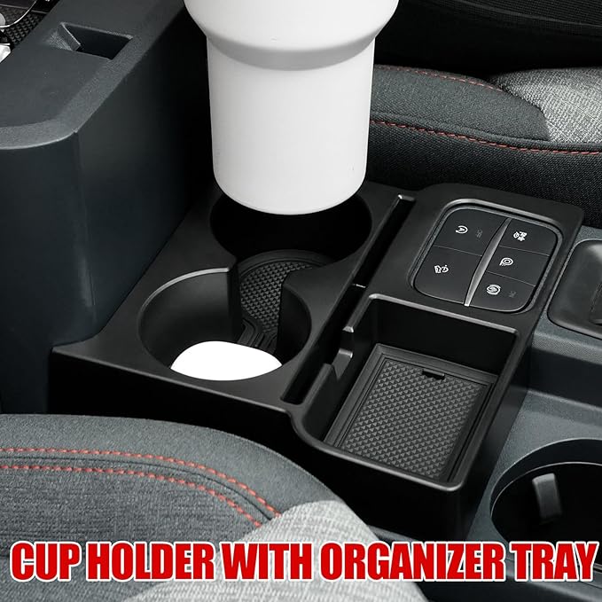 Mabett Center Console Storage Organizer and Dual Cup Holder for Ford Maverick 2022-2026 Accessories, with Door Handle Storage Organizer, Center Console Armrest Organizer Set Fit Maverick (7PCS)