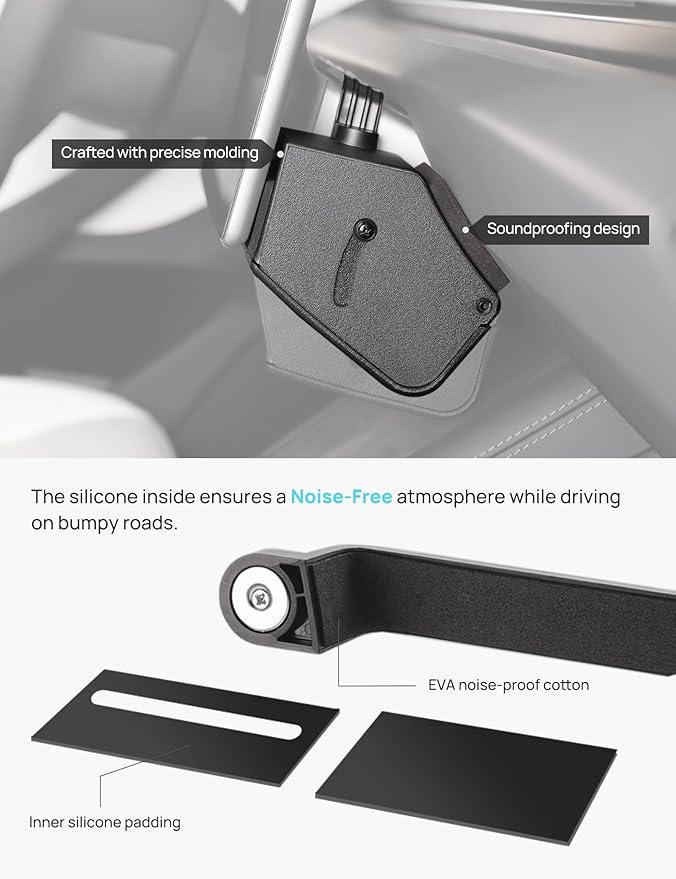 TPARTS Hidden Under Screen Storage Box for Model Y Juniper 2025-2026/Model 3 Highland 2024+ Magnetic Center Console Organizer Dashboard Vehicle Tissue Sunglass Holder(Standard, Premium, Performance)