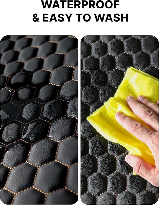 Owleys Set Seat Back Organizer & Car Seat Protector Hexy Waterproof & Non-Slip Protector for Child Car Cushion for Leather and Fabric Seats (Hexy 2pcs)