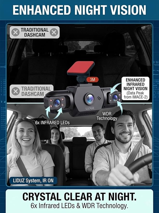 2026 New Full View Wireless Car Dashcam System,4k 4-Channel 360° Panoramic Dash Camera WiFi 6 Driving Recorder,Infrared Night Vision,24/7 Parking Monitor,G-Sensor,Motion Detection(64g)