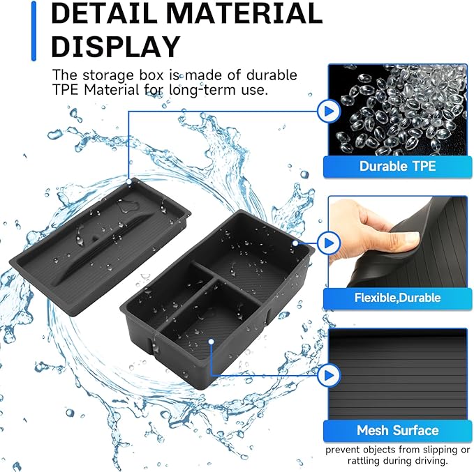 SXCY [Double-layer for 2023-2025 2026 Lexus RX350 Center Console Organizer 2024 2025 2026 RX350 RX Hybrid RX 350h/ RX 500h Accessories [Soft Silicone] Center Console Tray Middle Console Organizer