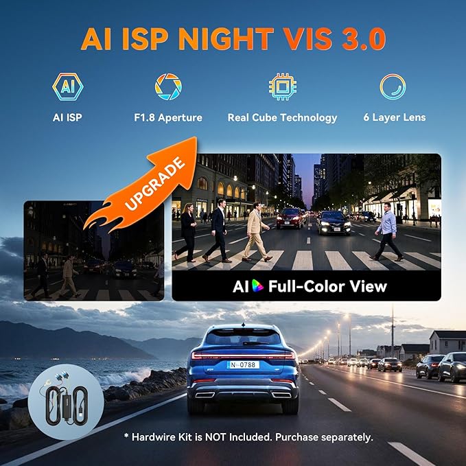 DDPAI 4K Dash Cam Front and Rear, 2160P+1080P Car Dash Camera, GPS 5G WiFi Dashcam for Cars, Free eMMC 32G Dual Storage Support 512G,Radar Motion Detection,Night Vision,72 Hour Parking Mode, N5 Dual