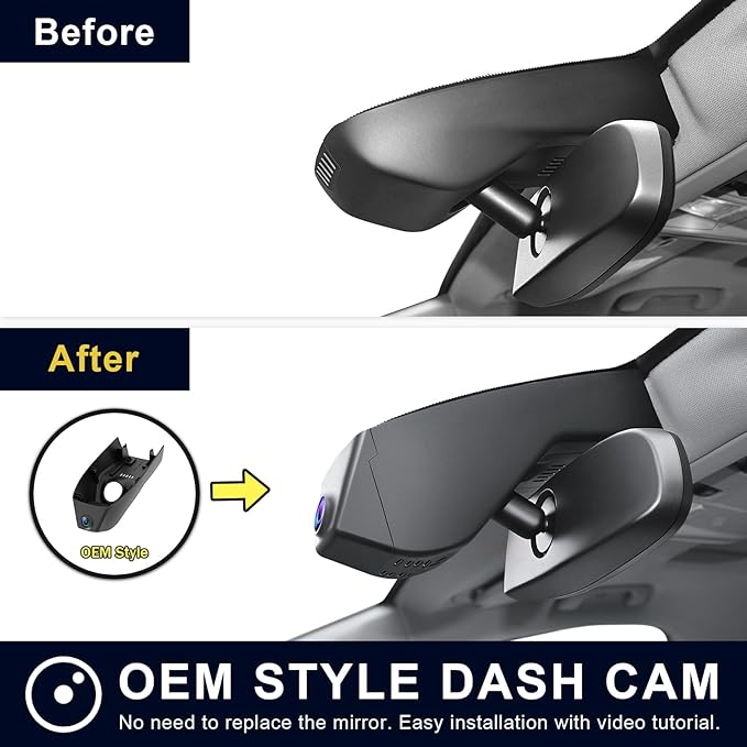 Mangoal Front 4K & Rear 1080p Dash Cam for GMC Acadia 2017-2023 (Model A), Model A & Model B Have Same Models Years but Vehicle Sensor Cover are Different, Free App & WiFi, 128GB Card