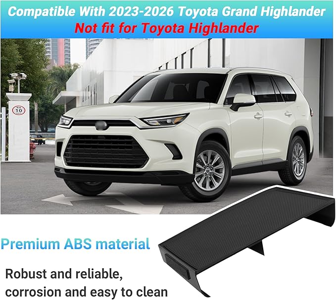 Center Console Organizer Compatible with 2023-2025 2026 Toyota Grand Highlander Interior Accessories, Console Organizer Tray for Cell Phone and Vehicle Key
