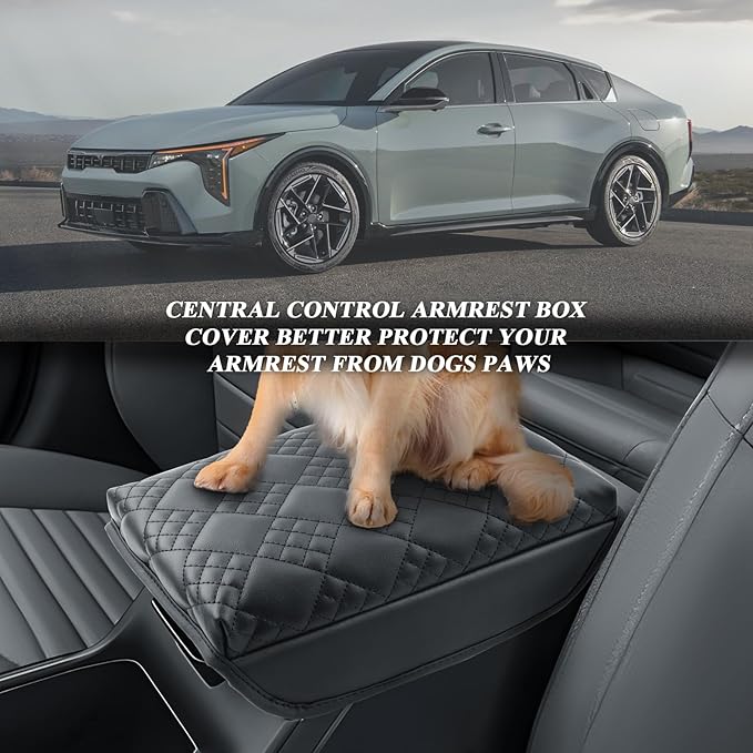 BIBIBO for 2025 Kia K4 Center Console Armrest Cover 2025 Kia K4 EX/LX/GT-Line/GT-Line Turbo Arm Rest Cover 2025 Kia K4 Accessories 2025 K4 Armrest