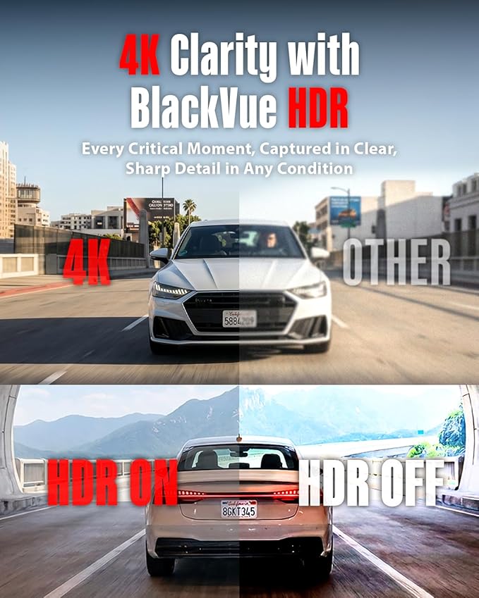 BlackVue Elite 10-1CH 64GB Dash Cam - 4K Front Dash Cam, STARVIS 2 Night Vision, HDR, Power Saving Parking Mode, Free Hardwire Cable & SD Card, Supports up to 1TB, 2.4/5GHz Wi-Fi, GPS, App Control