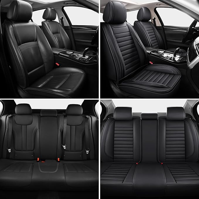 Car Seat Covers,Car Seat Protector Waterproof,Seat Covers Full Set, Car Seat Protectors,Automotive Seat Covers Fit for Most Cars Black