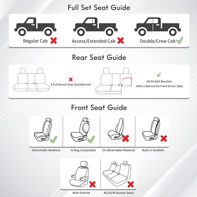 Huidasource Tacoma Car Seat Covers Brown Fit for 3rd Gen Toyota Tacoma 2016-2023 Double & Crew Cab SR SR5 Limited TRD Sport/Pro/Off Road, Front & Back Leather Truck Seat Cover (Full Set/Brown)