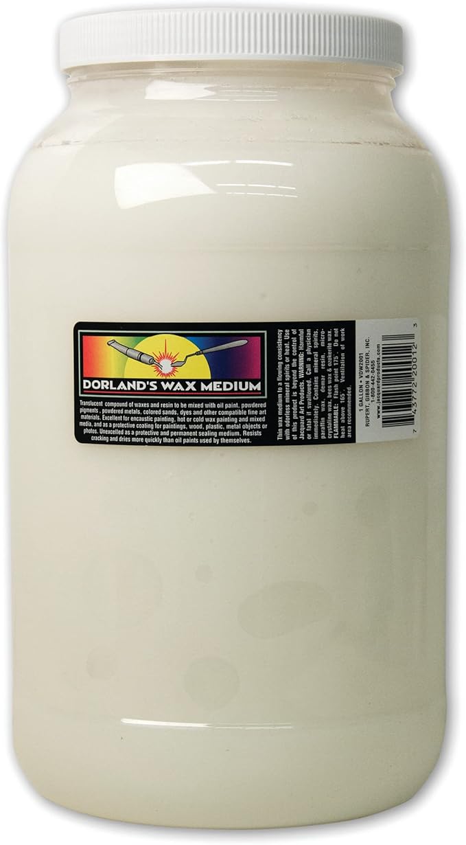 Jacquard Dorlands Wax - 1 Gallon - Versatile Pure Wax and Damar Resin - Protective Topcoat for Sealing and Finishing