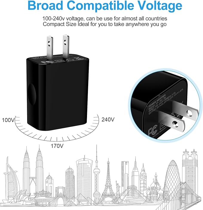 Android Fast Charging Block for Motorola razr 2025/Edge 2024,Moto G Stylus 2025,G Power (2026),razr 50 Ultra,20W USB C Wall Charger Brick Type C Charging Plug for Samsung Galaxy Z Flip 6/A15/A35/S24