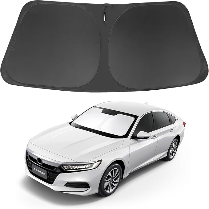 Windshield Sun Shade Foldable Reflective Sunshade Fit for 2018-2022 Honda Accord Sedan Accessories Window Shade Sun Visor Heat Protection Keeps Car Cool
