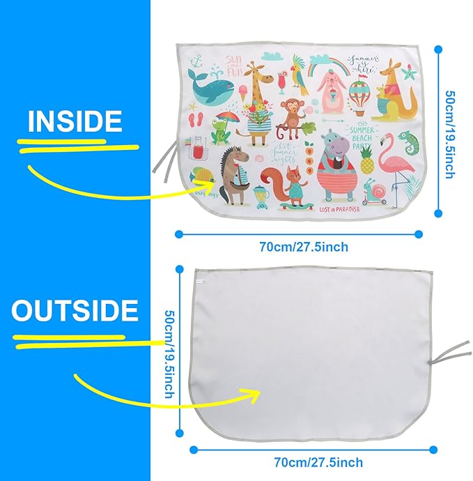 Car Window Shades for Side Windows Baby and Kids,Car Back Window Sun Shade Covers,Strong Magnetic Sunshades Curtains for Truck,27.5" x 19.5" (Animal Friends)