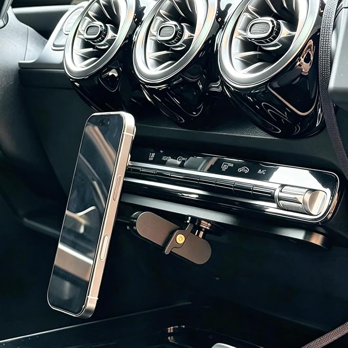 360° Rotation MagSafe Car Phone Mount for Mercedes-Benz 2025 G-Class, 2020-2025 GLE GLS GLA EQA CLA, 2019-2025 GLB EQB A/B-Class, AMG & Maybach,Original Fit No-Drill Installation Accessories