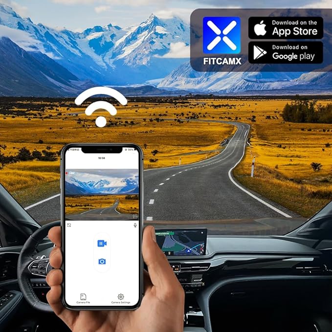 Fitcamx Front 4K+Rear 1080P Dash Cam Adapts for Acura MDX 2025 2026 Type S (HD2-D4600), Integrated OEM Look, Dual HD Video, Built-in WiFi & APP, Loop Recording, Gravity Sensor, Easy to Set, 128GB Card