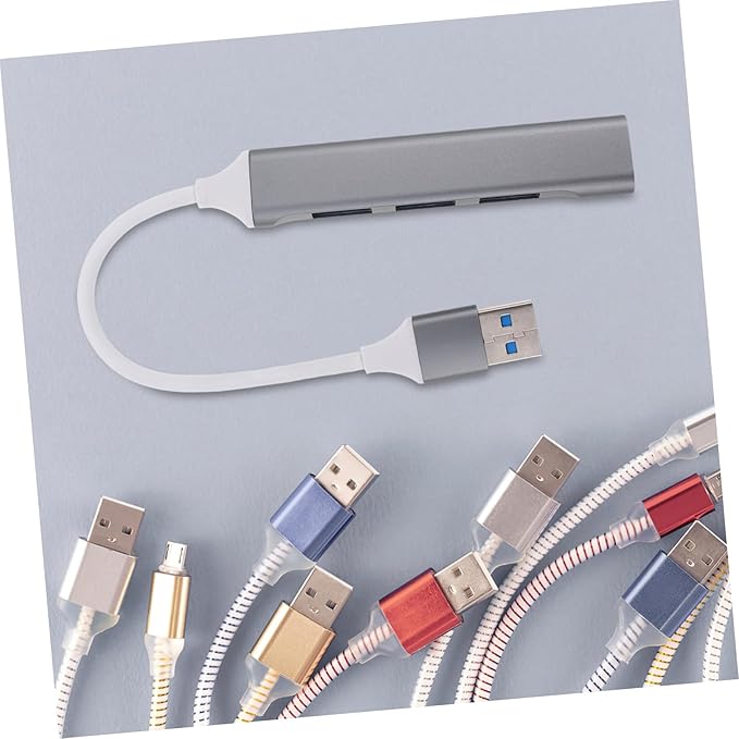 Uonlytech USB Hub Multi-Port Splitter for Laptop and Desktop High-Speed USB Expansion Hub for Multiple Devices for Car and Home Use