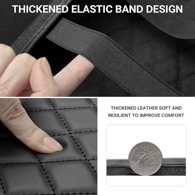 YOJOJOCO Center Console Cover Compatible with Toyota 2024 2025 2026 Tacoma Accessories Leather Material Console Armrest Cover Cushion with Pockets Anti-Scratch