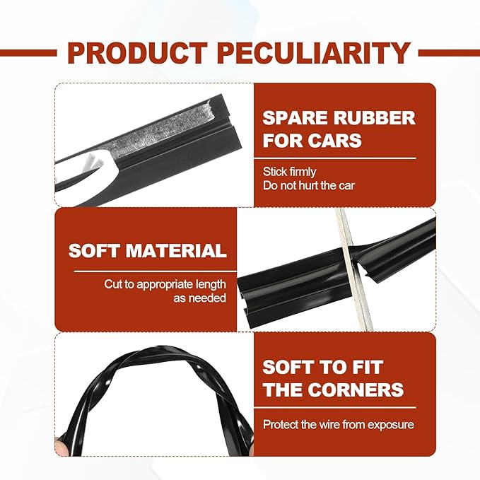 Automobile Concealed Cable Asleeves, Cable Racks, Automobile Power Cord Sleeves, Adhesive Cable Concealers USB Audio Video Conduit Cable Sleeves (4cs)