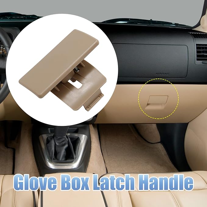 10391625 Glove Box Latch Compartment Door Handle Compatible with Chevy Colorado GMC Canyon 2004-2012 Compatible with Hummer H3 2006-2010 Front Glove Box Door Lock Opening Handle (Khaki)