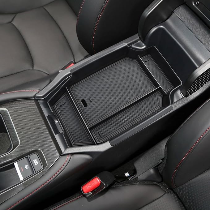 EDBETOS Center Console Organizer Compatible with 2023 2024 2025 2026 Honda Accord LX EX Sport EX-L Sport-L Touring Hybrid ABS Plastic Material Armrest Box Insert Tray Storage Accessories,Black
