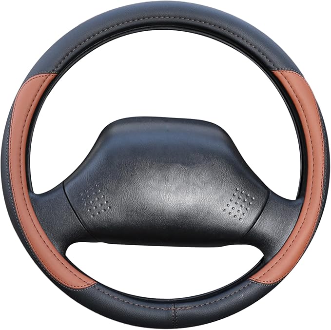 Steering Wheel Cover for Men, Leather 18 Inch Steering Wheel Cover Anti-Slip Fit Protection for Trucks & Big Rigs