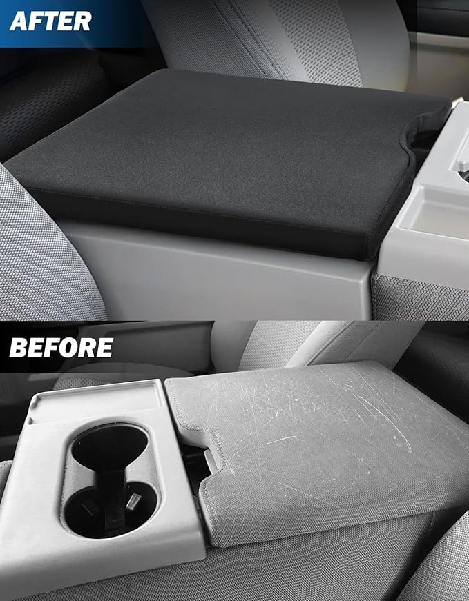 JOYTUTUS Center Console Cover Compatible with 2015-2026 Ford F150, 2017-2026 F250 F350 F450 with 40/20/40 Jump Seat, Neoprene Armrest Cover Middle Console Cover (Jump Seat Only)