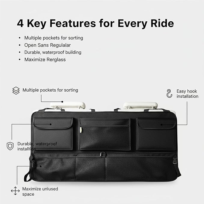 Car Trunk Organizer Backseat Hanging Storage Bag for Subaru Crosstrek Forester Outback Ascent Premium Sport Limited Base Touring XT SUV Accessories 2000-2024 2025