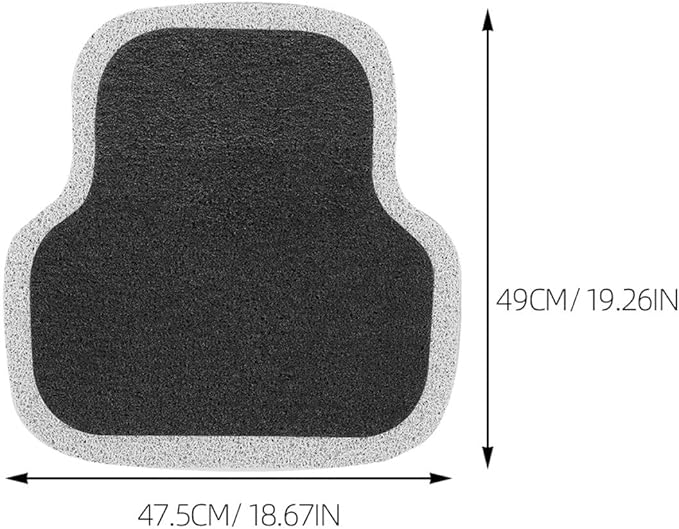 Universal 2pcs Car Floor Mats Rear Seat Non-Slip Sturdy Automotive Foot Mats with White Edge, Wear-Resistant Carpet Liners for SUV Truck Interior Protection