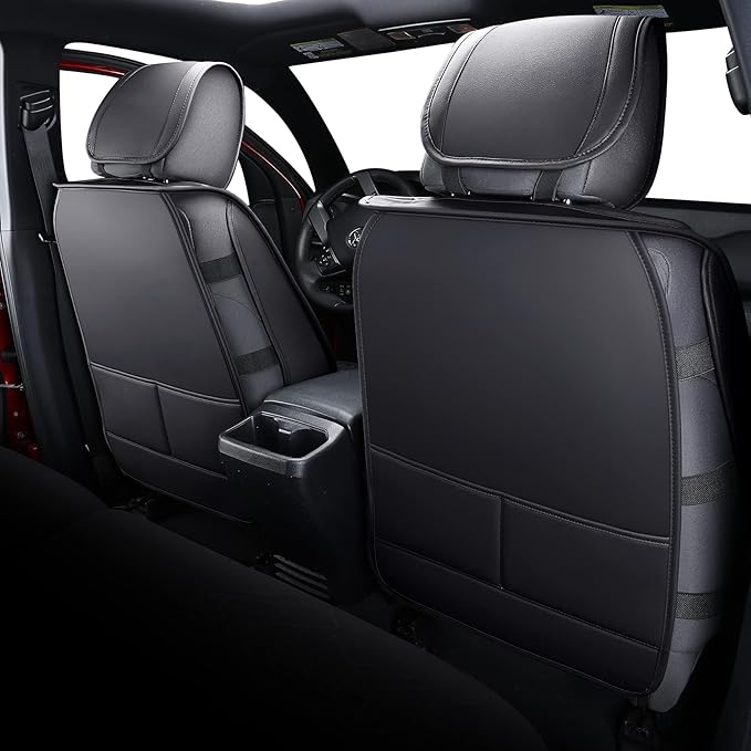 Tomatoman Tacoma Seat Covers Compatible with Toyota Tacoma 2005-2024 2025 2026 Truck Access Crew Double Extended Cab TRD Sport Offroad Limited SR5 V6 Airbag Compatible Car Cushions(Full Set/Black-Red)