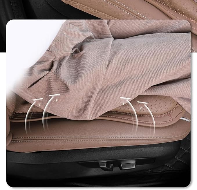 Car Seat Cushion for Porsche Macan 2015-2025-pr, Breathable Non-Slip Driver Seat Pad Ergonomic Memory Foam for Long Driving Car Office,B/3Pcs-Red