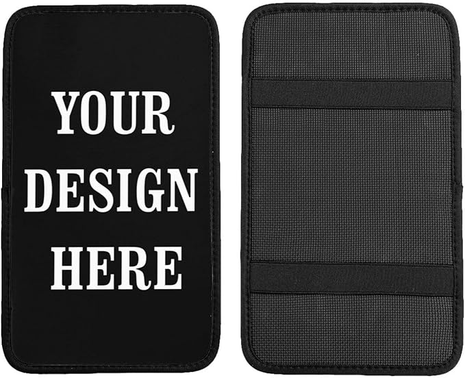 Custom Car Armrest Cushion Add Your Text Image Photo Logo Custom Personalise Auto Center Console Armrest Pad Cushion Universal Deco Pad Center Console Cover for Car Seat Handrail Box