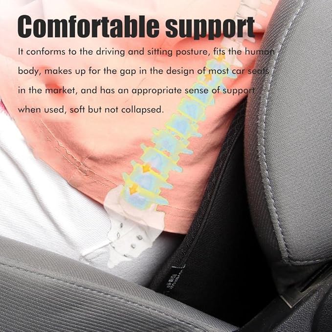 Car Seat Cushion for Driver Thick Memory Foam Car Heightening Seat Cushion Lower Back Pain Relief Back Support Cushion for Car Office Chair