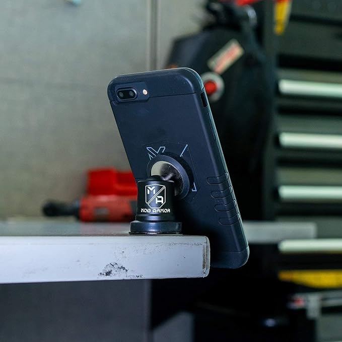 Mob Armor MobNetic Maxx - USA Assembled Magnetic Phone Holder for Car, Magnetic Car Phone Mount, 90-Degree Tilt, 360-Degree Rotation, Aluminum Metal, Compatible with iPhone & Android - Gunmetal