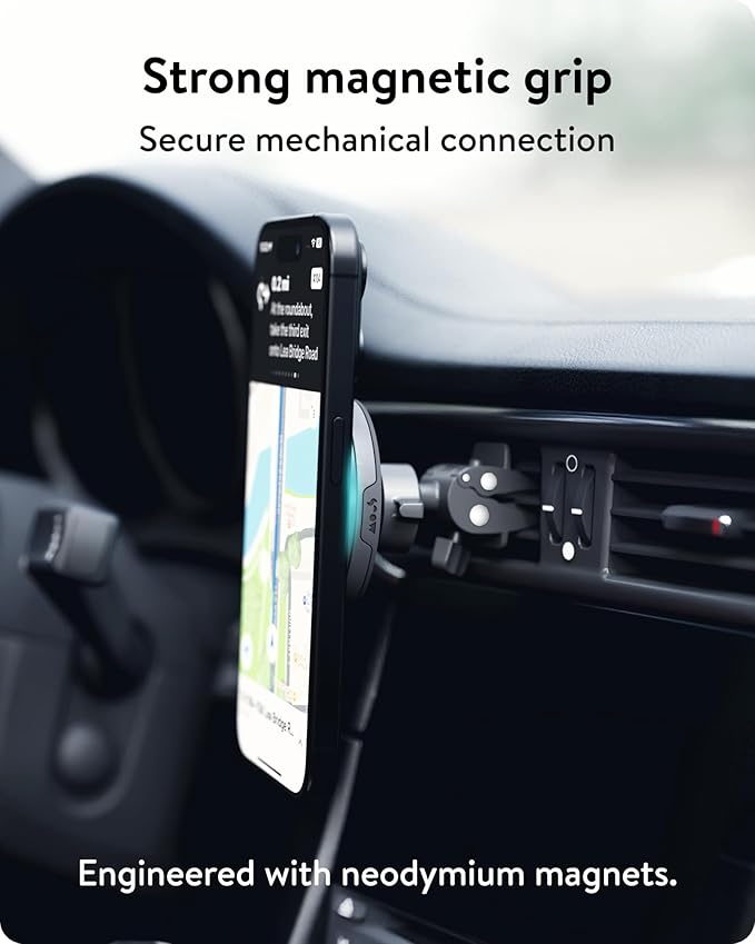 Mous - MagSafe and Pixelsnap Compatible Vent Mount – MagSafe Car Mount for iPhone 17/16/15/14, Pixel 10, S26/S25 Series Phones - MagSafe Accessories
