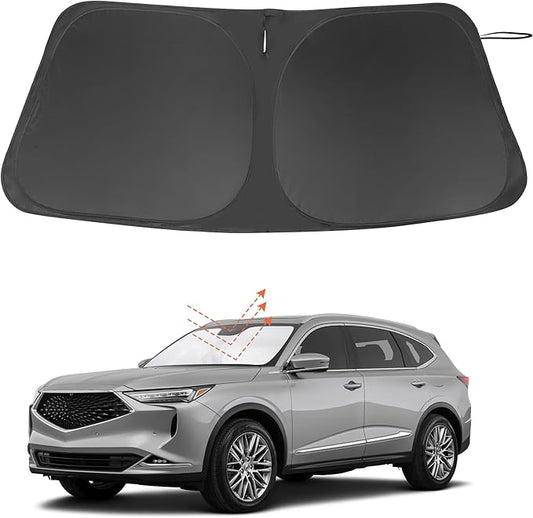 Windshield Sun Shade Custom Fit for 2021 2022 2023 2024 2025 2026 Acura MDX Accessories Foldable Sunshade Sun Blocker Protect Car from Sun Rays & Heat Damage Keep Car Cooler
