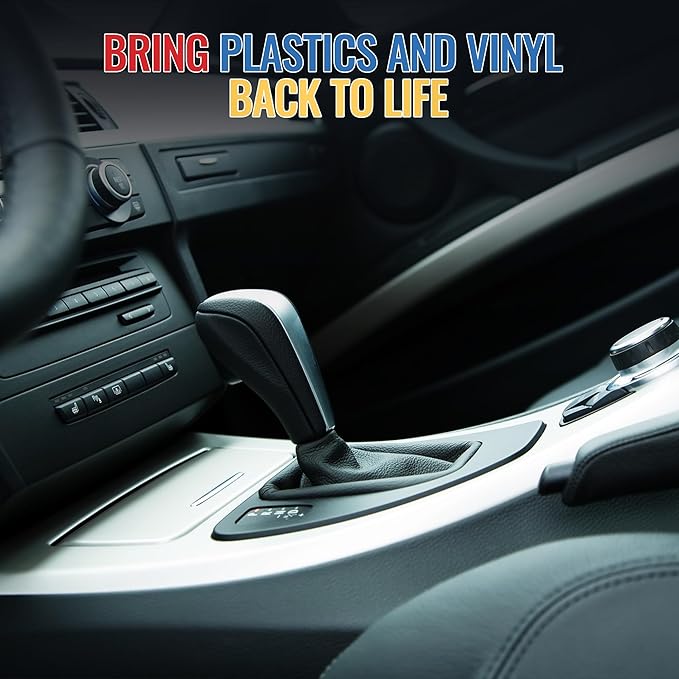Plastic & Vinyl Restorer 16oz – Advanced Restoration for Dashboards, Door Panels, and Trim – Provides a Deep Luster to Any Color Plastic or Vinyl