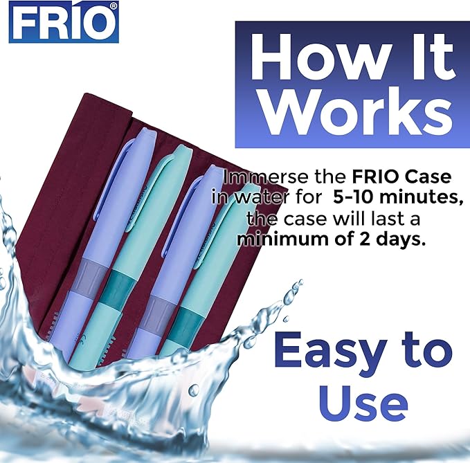 FRIO Cooling Wallet - Insulin Cooler for 45+ Hours of Stress Free On The Go - Red - XL