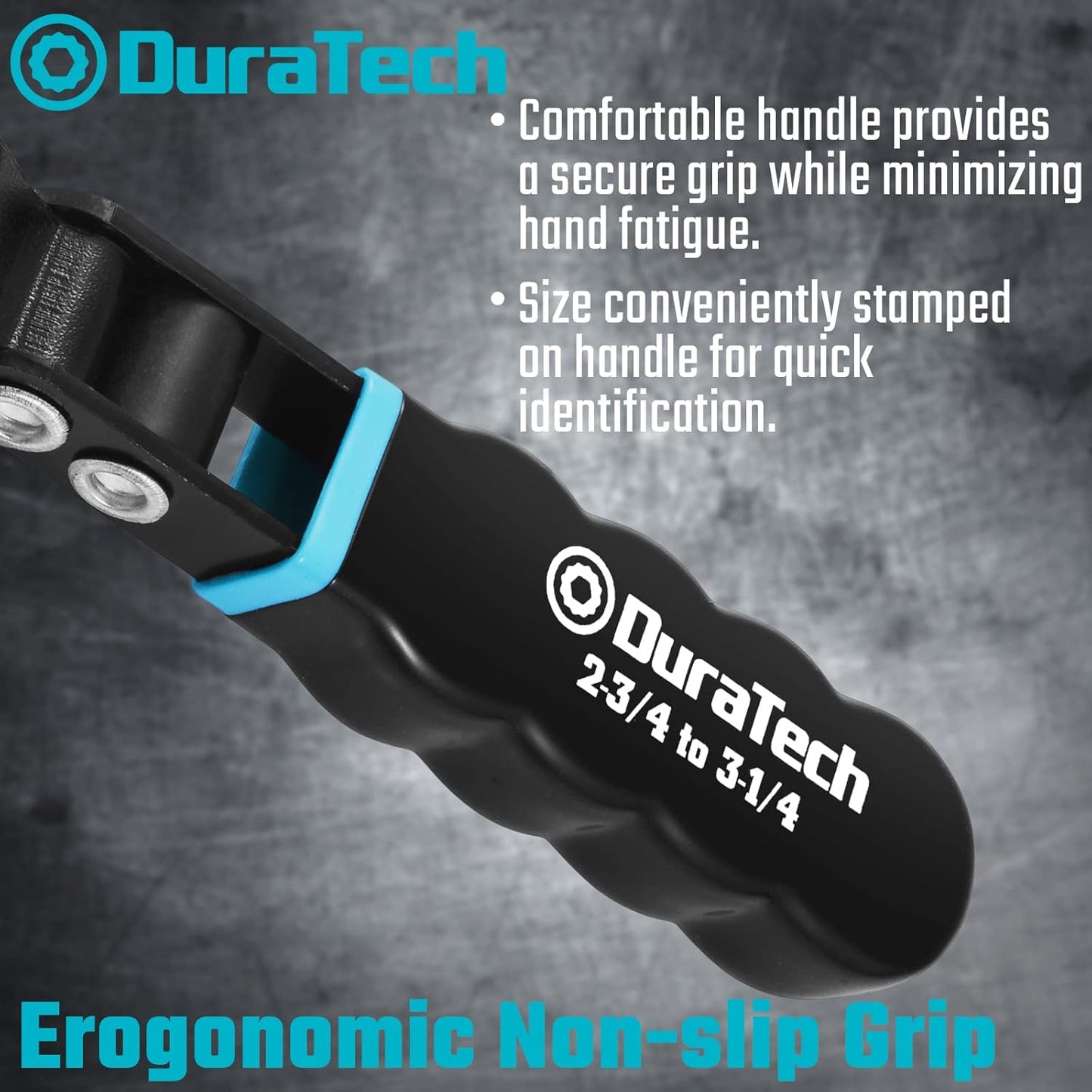 DURATECH Small Swivel Oil Filter Wrench, Oil Filter Removal Tool Fits Filters 2-3/4" to 3-1/4", Perfect for Car Repair Tools