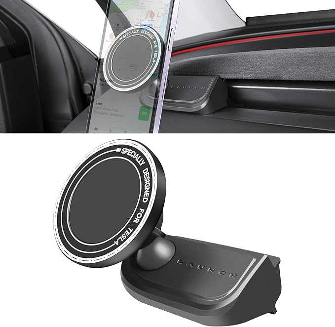 Car Phone Mount for Tesla New Model Y Juniper 2026 Magnetic Dashboard Phone Holder for 2024-2026 Model 3 Highland Accessories for All Smartphone