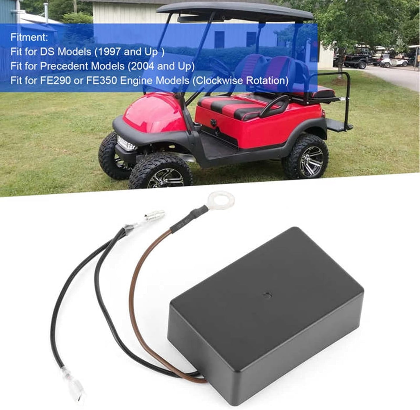 LINGYAO RPM Rev Limiter for Club Car DS/Precedent Gas 1997-2024 - OEM 1019094-01 CL-07A Replacement, Waterproof Ignition Control Fit FE290/FE350 Engines
