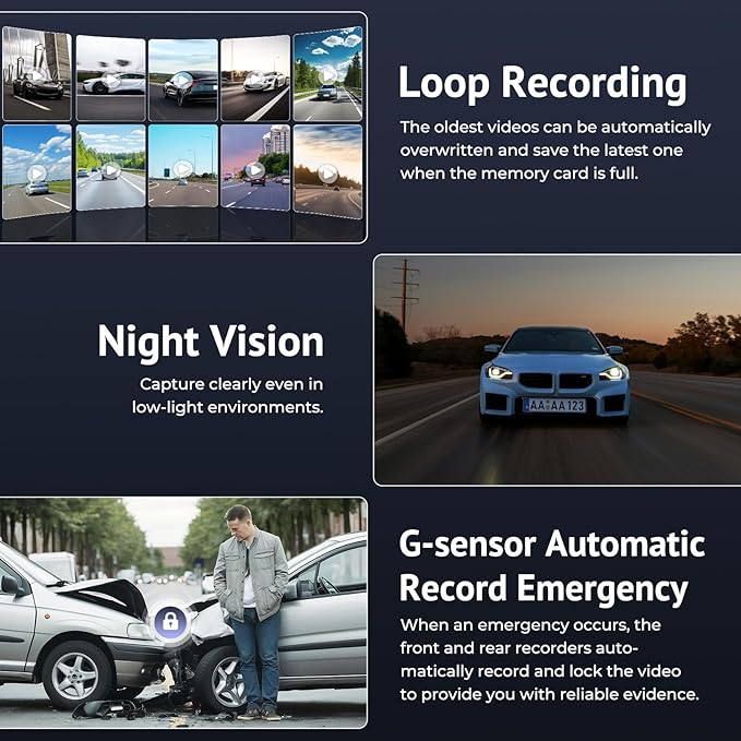 CarPlay Screen for Car with 4K Dash Cam&1080p Backup Camera,10.26" HD IPS Touch Car Play Screen Compatible with Apple Carplay & Android Auto, SuperLink, Loop Recording, Bluetooth Audio, GPS, Siri