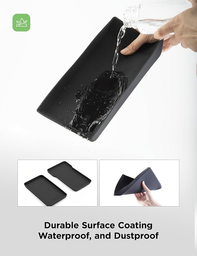TPARTS Center Console Armrest Bottom Pad for Tesla Model Y Juniper 2026 2025, Full Coverage Silicone Storage Mat Organizer Tray Refresh Interior Accessories (Premium/Performance)