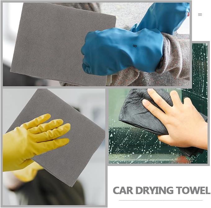 2pcs Super Absorbent Car Drying Towels 30x30cm Microfiber Car Cleaning Cloth for Vehicle Interior and Glass Detailing